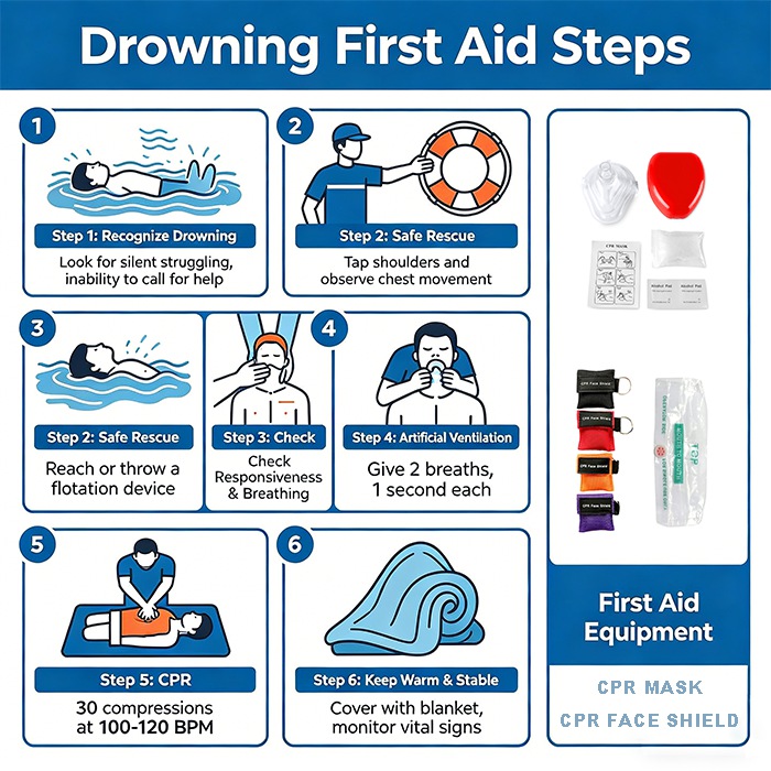 Premiers secours en cas de noyade&nbsp;: Étapes essentielles pour sauver des vies lors d’urgences aquatiques